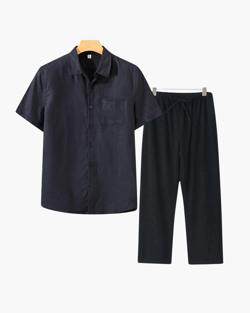 Linen Combo Set (Short Sleeve)