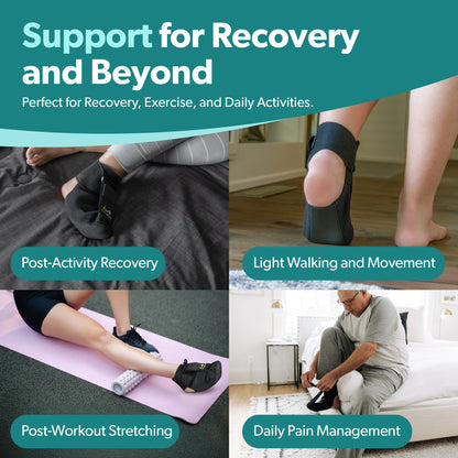Plantar Fasciitis Night Sock Splint | Soft Stretching Brace and Foot Pain Sleep Support Boot