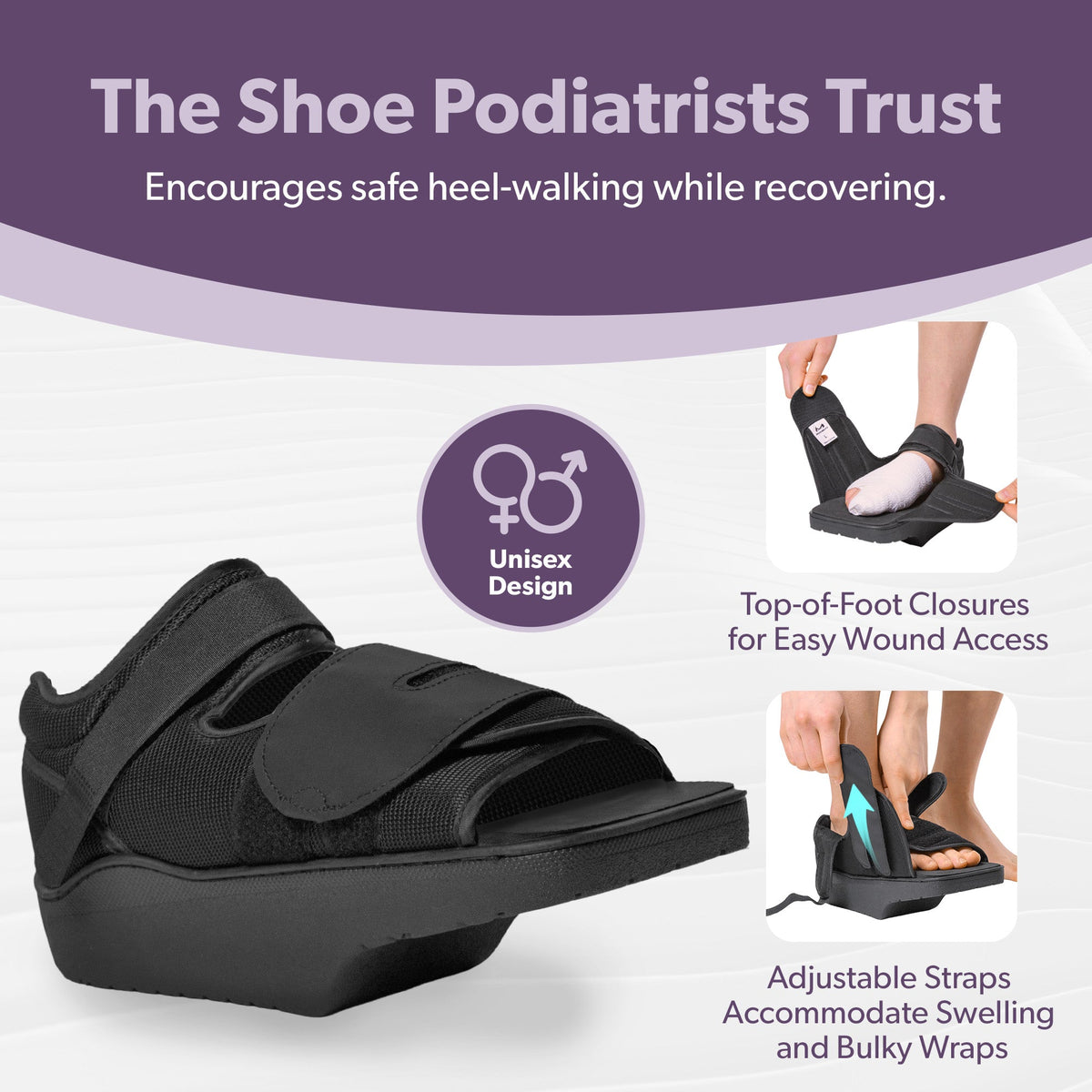 Forefoot Off-Loading Post Surgery Shoe | Non-Weight Bearing Support Boot for Toe and Foot Protection
