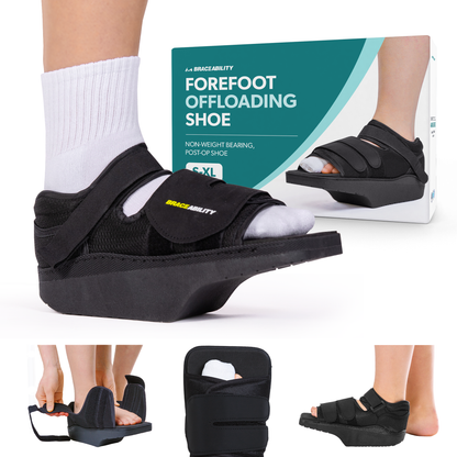 Forefoot Off-Loading Post Surgery Shoe | Non-Weight Bearing Support Boot for Toe and Foot Protection