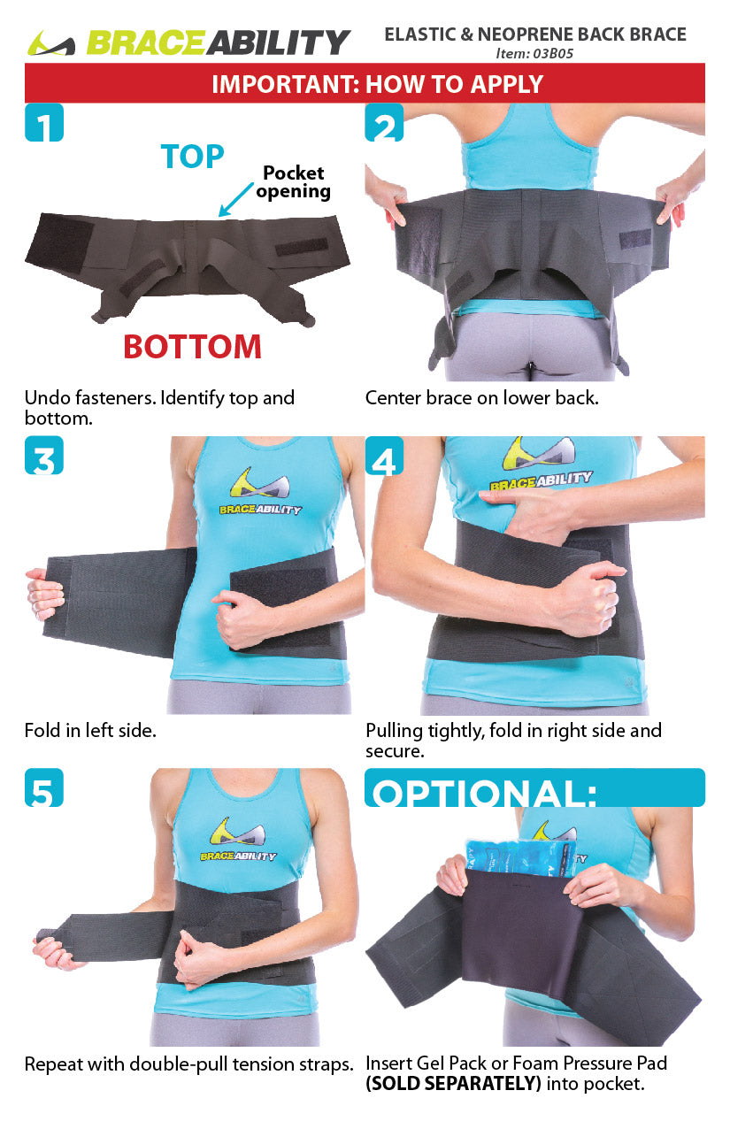 Sleeping Back Brace | Comfortable Nighttime and Sitting Lumbar Elastic Compression Neoprene Support