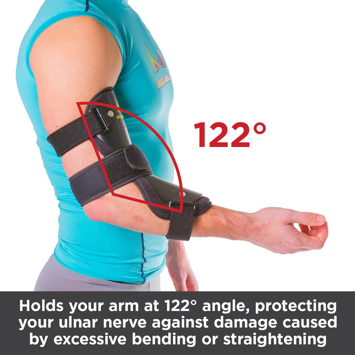 Cubital Tunnel Syndrome Elbow Brace to Prevent Ulnar Nerve Entrapment & Hyperextension