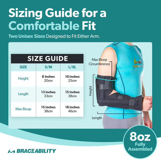 Sizing%20chart%20for%20elbow%20immobilizer%20and%20fracture%20splint.%20Available%20in%20sizes%20S/M%20and%20L/XL.