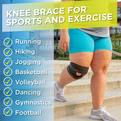 Short & Lightweight Patella Tracking Brace for Runner's Kneecap Pain, Dislocation & Subluxation