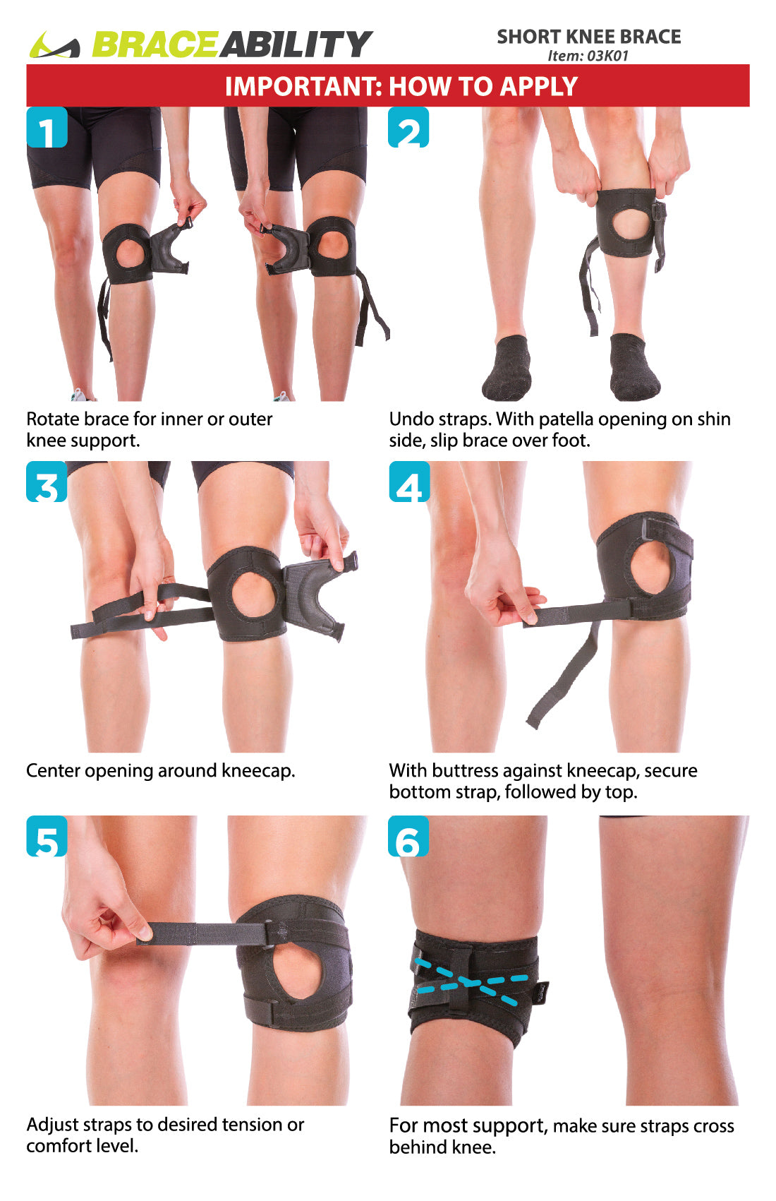 Short Patella Tracking Knee Brace (FINAL SALE)