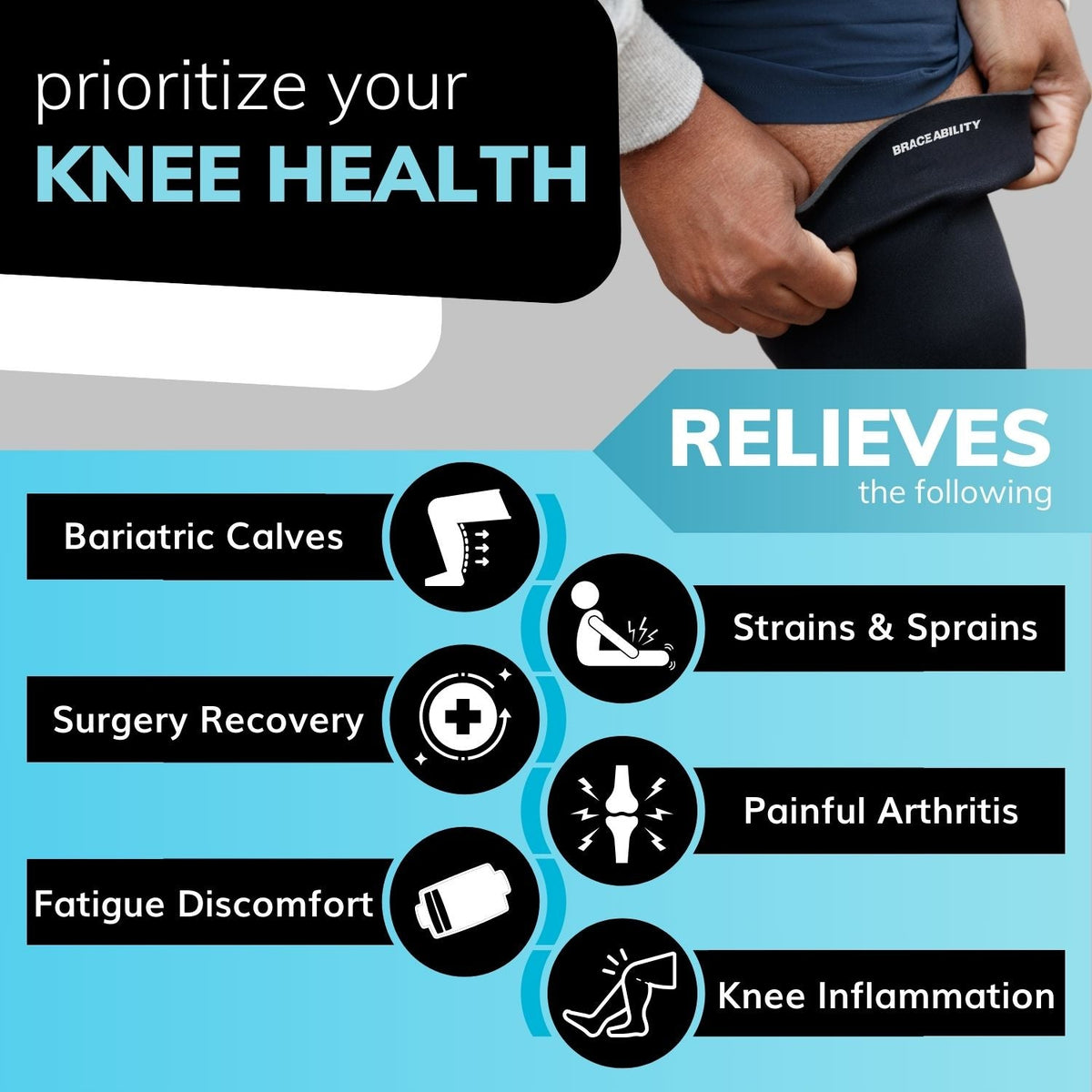 Plus Size Neoprene Knee Compression Sleeve (FINAL SALE)