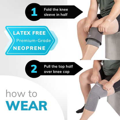 Plus Size Neoprene Knee Compression Sleeve | Large Brace for Arthritis Pain & Support (up to 6XL)
