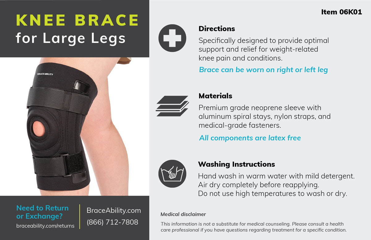 Big Knee Brace for Large Legs (FINAL SALE)