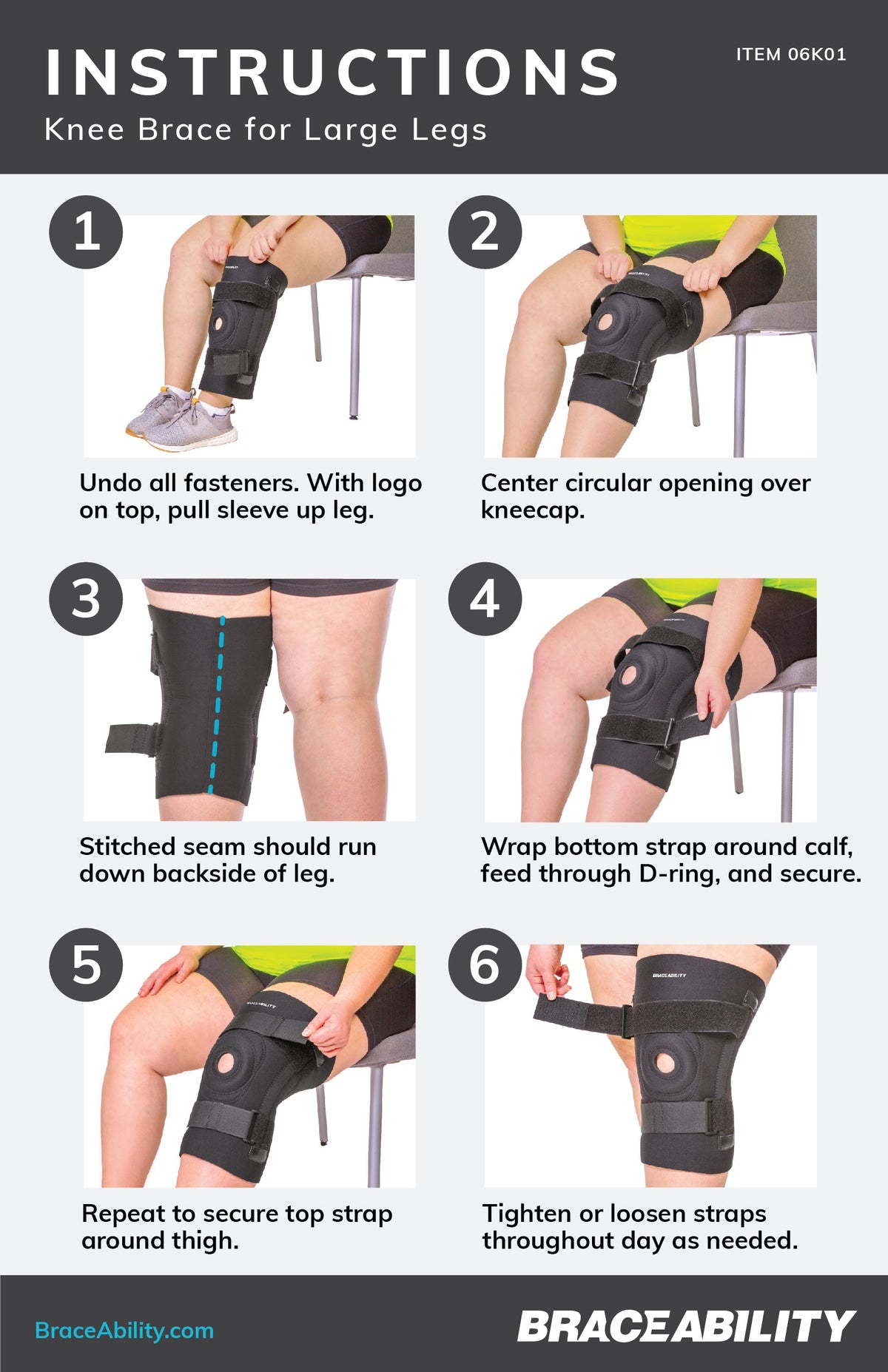 Big Knee Brace for Large Legs (FINAL SALE)