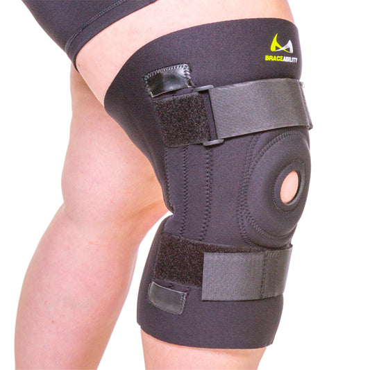 Big Knee Brace for Large Legs | Plus Size Patella Support Sleeve with Adjustable Thigh & Calf Straps