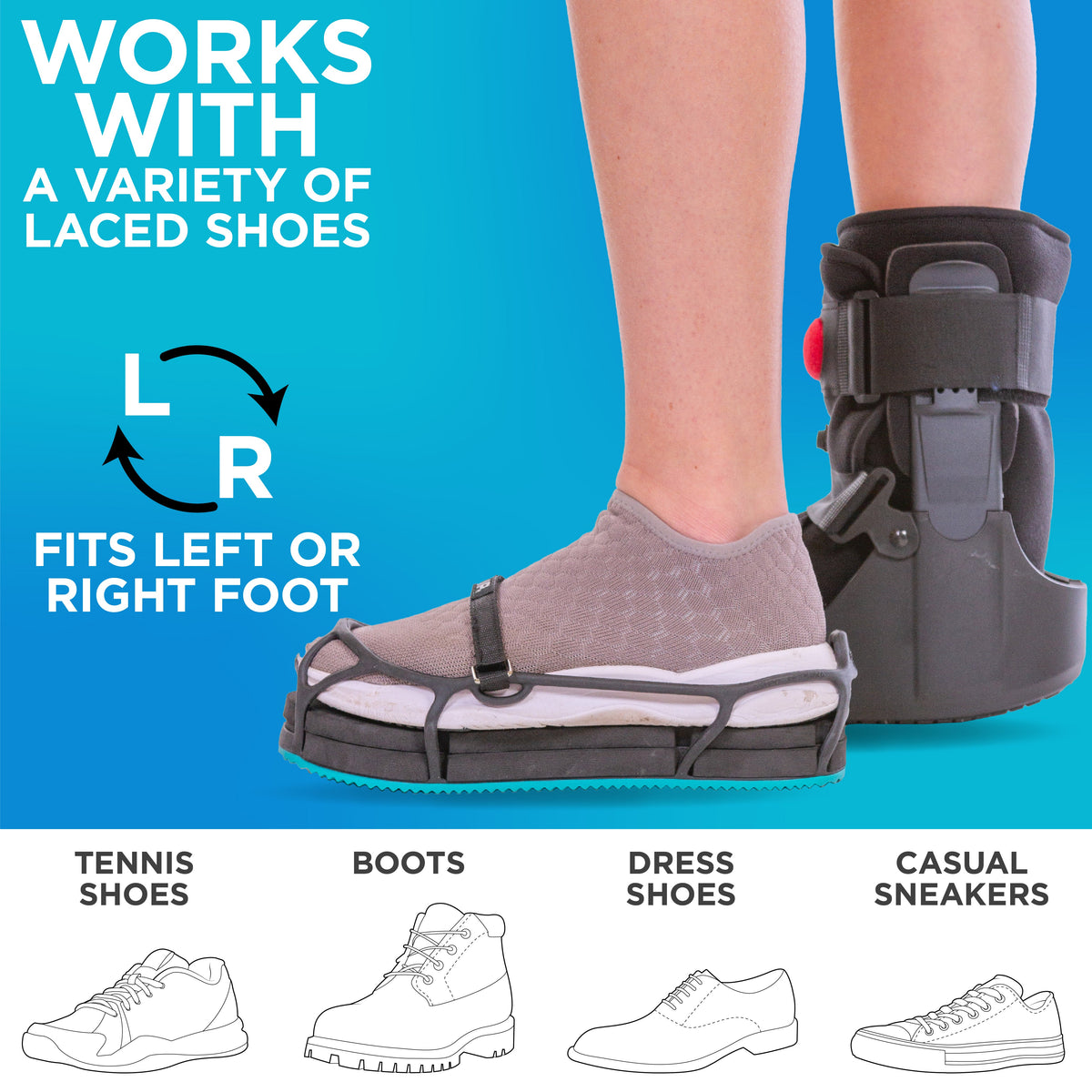 EVENup Shoe Balancer | Leveler and Lift for Uneven Legs to Wear With Walking Boot