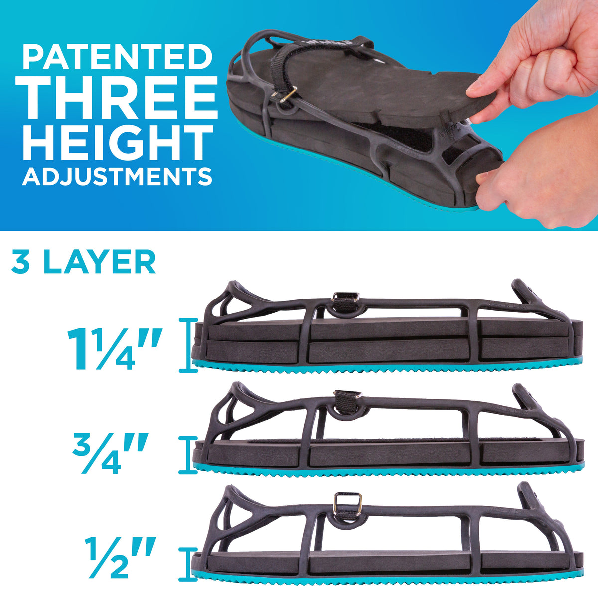 EVENup Shoe Balancer | Leveler and Lift for Uneven Legs to Wear With Walking Boot