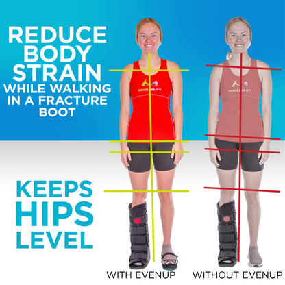 EVENup Shoe Balancer | Leveler and Lift for Uneven Legs to Wear With Walking Boot