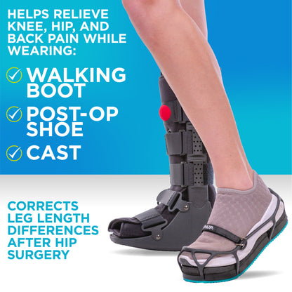 EVENup Shoe Balancer | Leveler and Lift for Uneven Legs to Wear With Walking Boot
