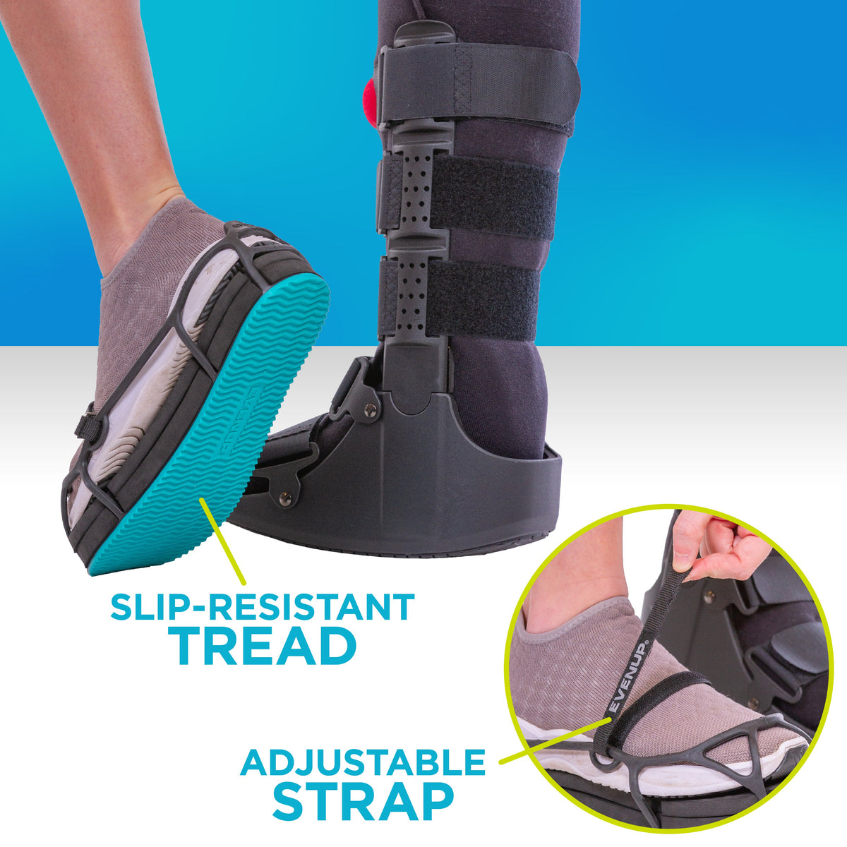 EVENup Shoe Balancer | Leveler and Lift for Uneven Legs to Wear With Walking Boot