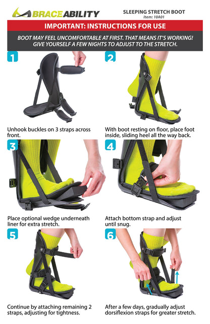 Sleeping Stretch Boot for Plantar Fascia, Achilles Tendonitis & Heel Spur Treatment