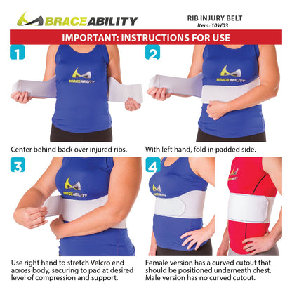 Female Rib Belt and Chest Compression Wrap | Targeted Support for Women's Rib Cage or Flare Pain Recovery