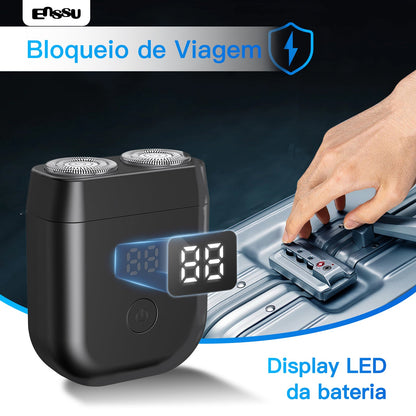 Máquina de Barbear Elétrica ENSSU – Sem Fios, À Prova de Água, USB