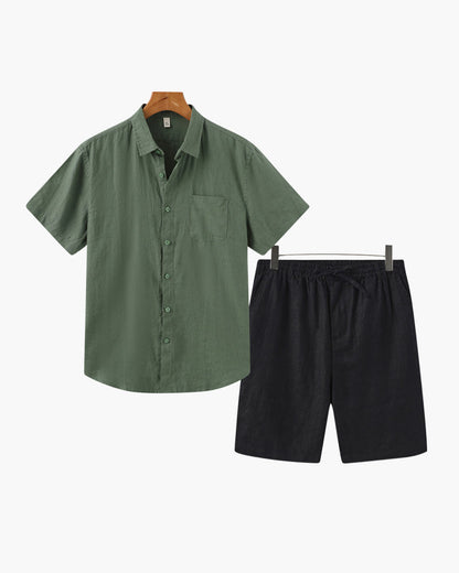 Linen Combo Set with Shorts