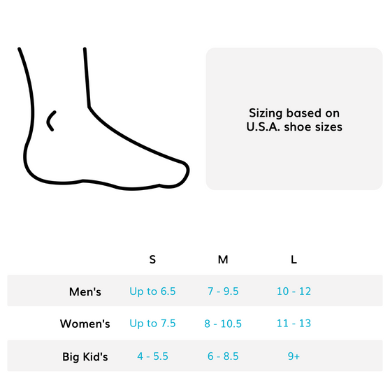 Sizing%20chart%20for%20plantar%20fasciitis%20nighttime%20stretching%20boot.%20Available%20in%20sizes%20S-L.