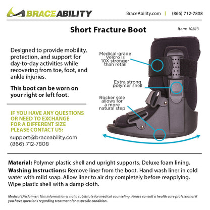 Short Walking Boot | Orthopedic Broken Toe Brace for Fast Recovery from Fractures and Foot Injuries - FINAL SALE