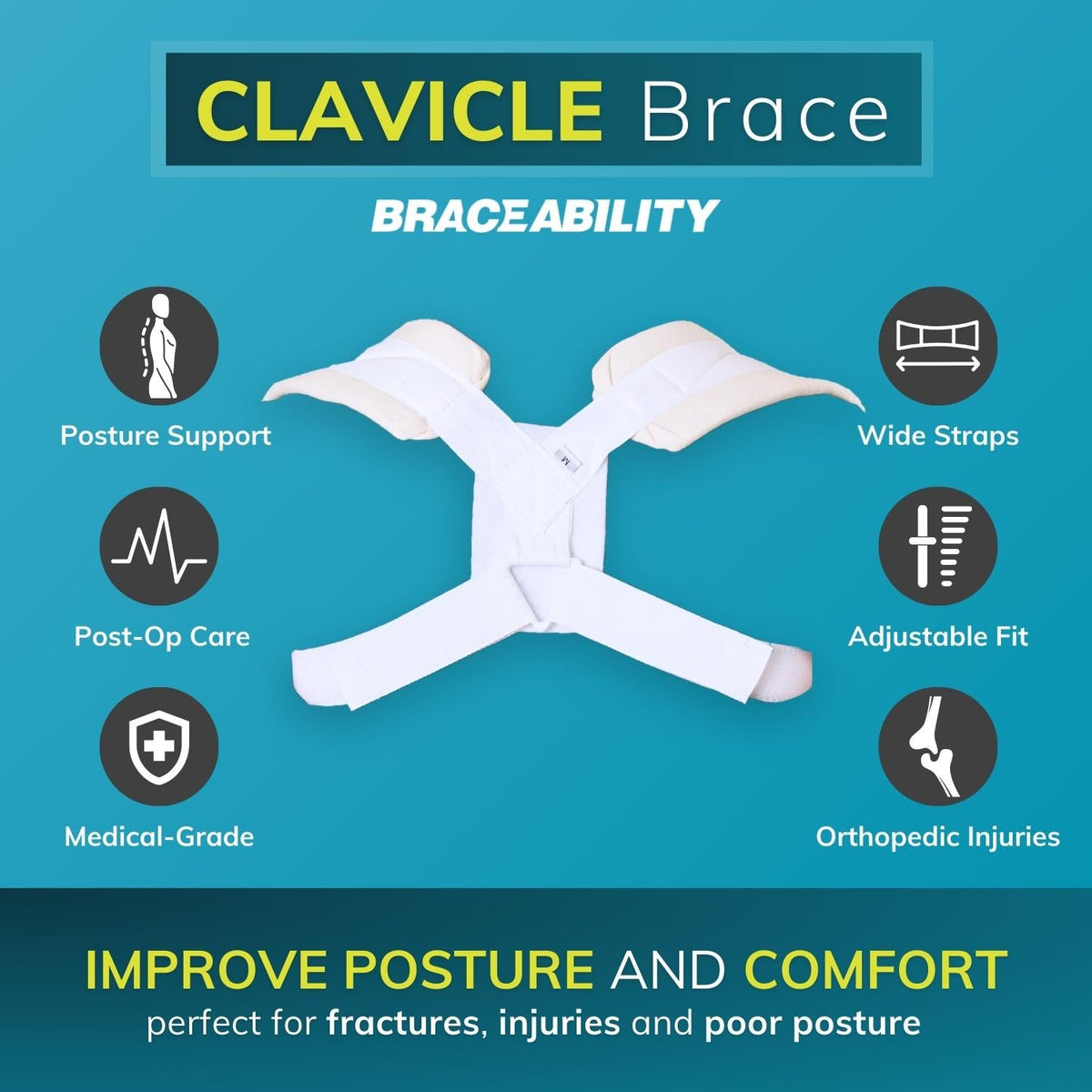 Figure 8 Clavicle Support & Posture Improvement Strap for Men & Women