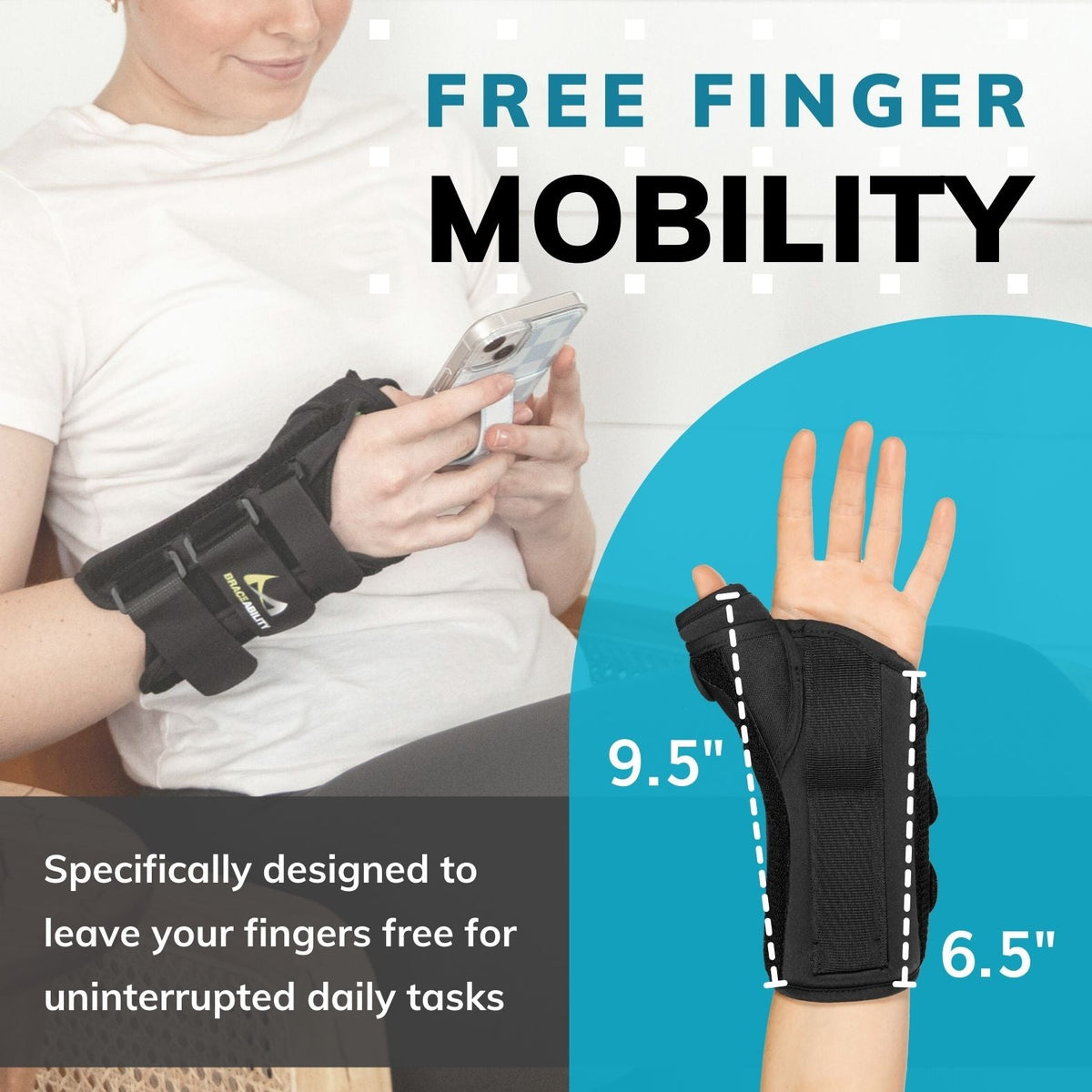 Wrist and Thumb Spica Splint - De Quervain's Tenosynovitis Support Brace for Right or Left Hand
