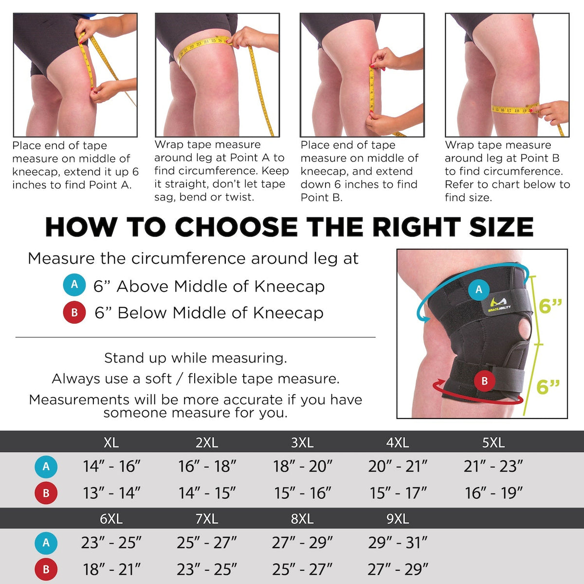 Wrap Around Hinged Knee Brace | Neoprene Open Patella Support with Adjustable Straps for Women & Men