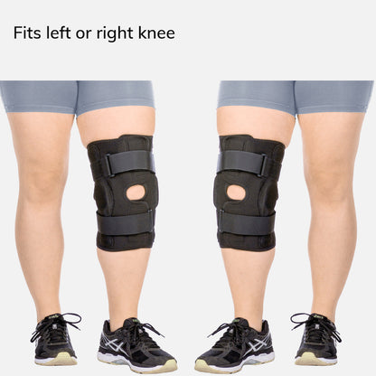Hinged ROM Knee Brace | Stabilization Support for Torn Meniscus, Post Op, ACL Tear Injury, Sprain, OA