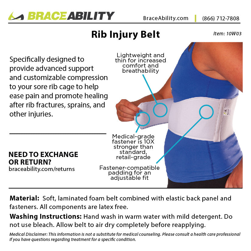 Female Rib Belt and Chest Compression Wrap | Targeted Support for Women's Rib Cage or Flare Pain Recovery