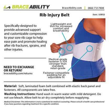Female Rib Belt and Chest Compression Wrap | Targeted Support for Women's Rib Cage or Flare Pain Recovery