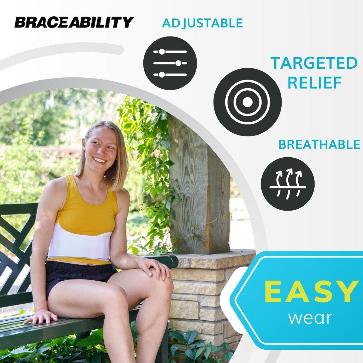 Female Rib Belt and Chest Compression Wrap | Targeted Support for Women's Rib Cage or Flare Pain Recovery