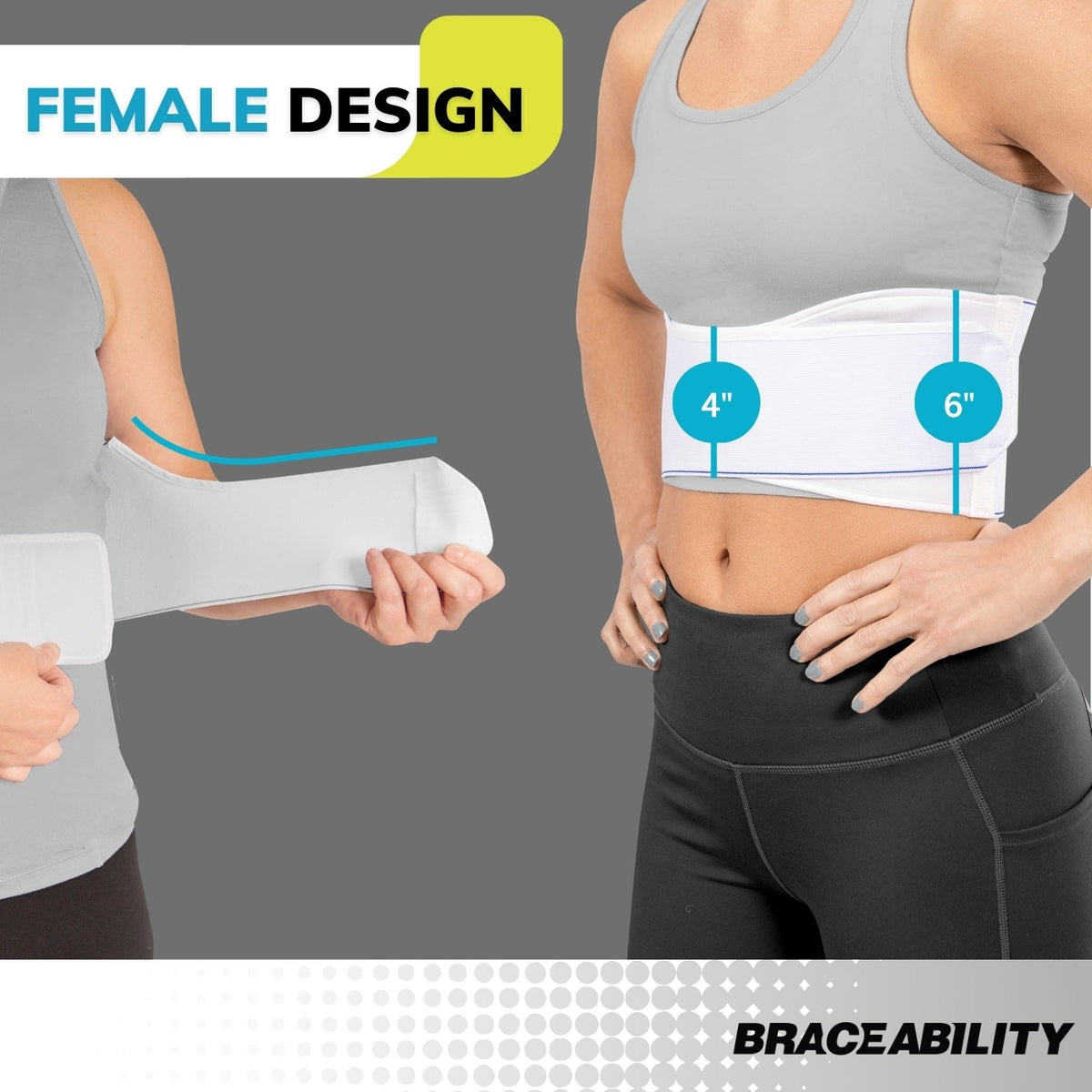 Female Rib Belt and Chest Compression Wrap | Targeted Support for Women's Rib Cage or Flare Pain Recovery
