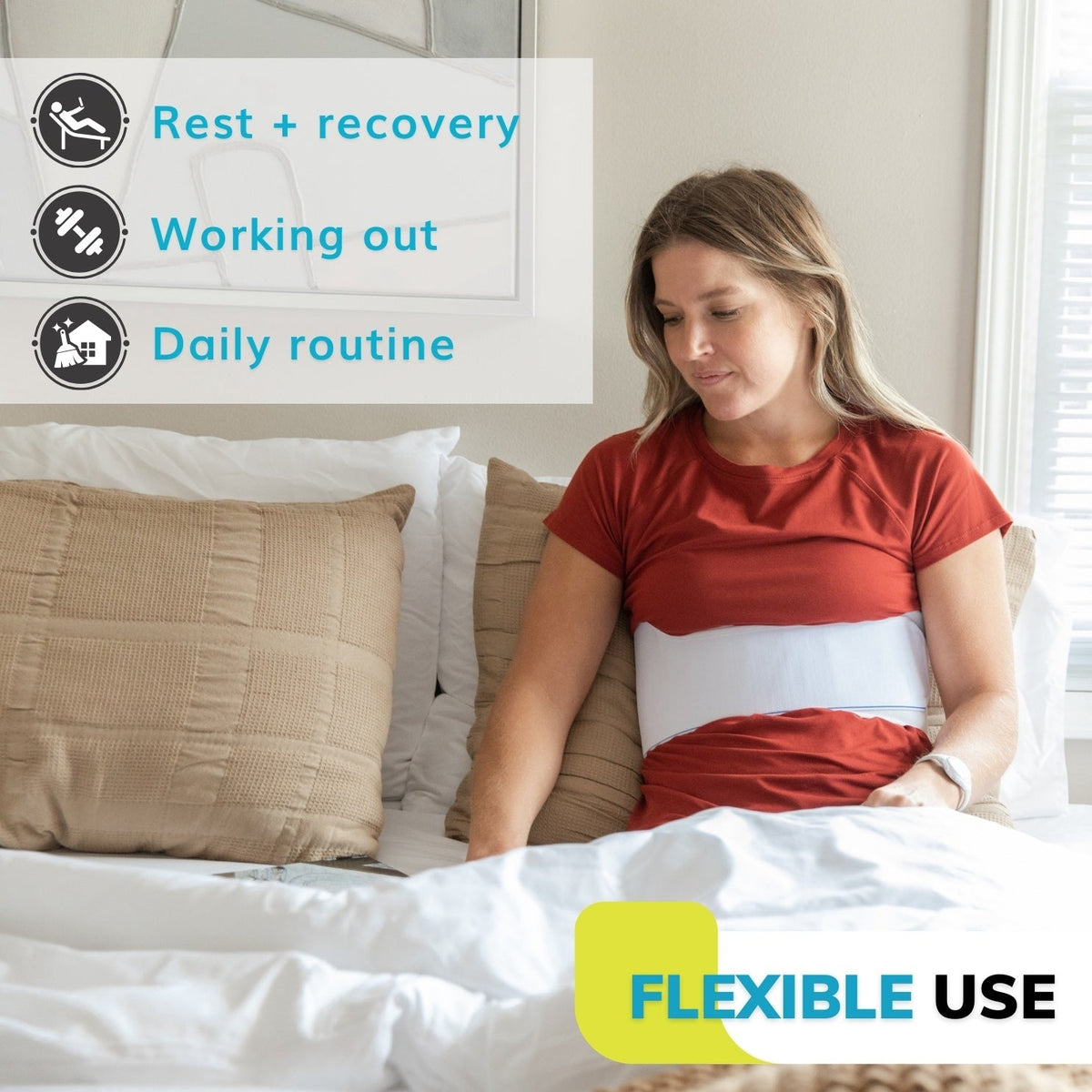 Female Rib Belt and Chest Compression Wrap | Targeted Support for Women's Rib Cage or Flare Pain Recovery