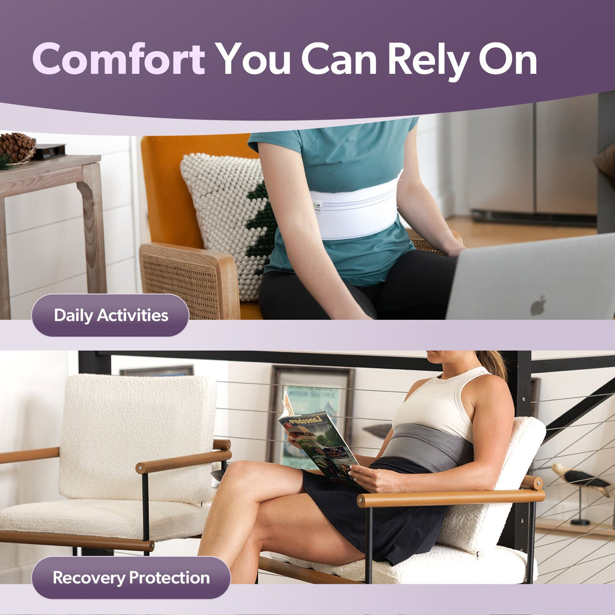 Broken Rib Brace | Compression Wrap Belt for Fractured, Cracked, Dislocated, or Bruised Ribs Pain Support