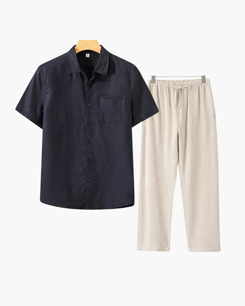 Linen Combo Set (Short Sleeve)