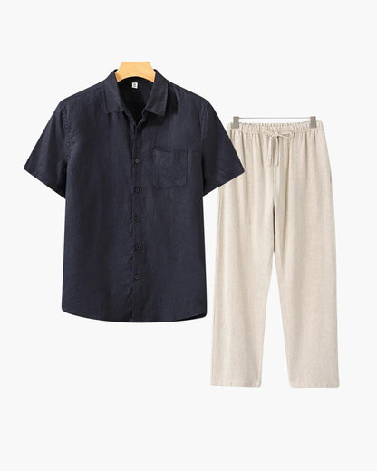 Linen Combo Set (Short Sleeve)