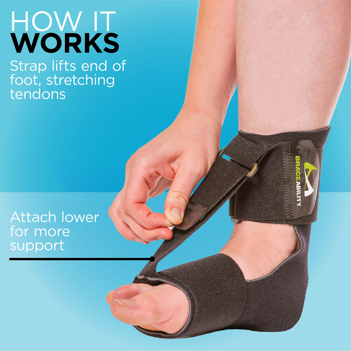 Drop Foot Brace for Sleeping | Adult's and Big Kid's Barefoot AFO Sock for Toe Walking or Neuropathy - FINAL SALE