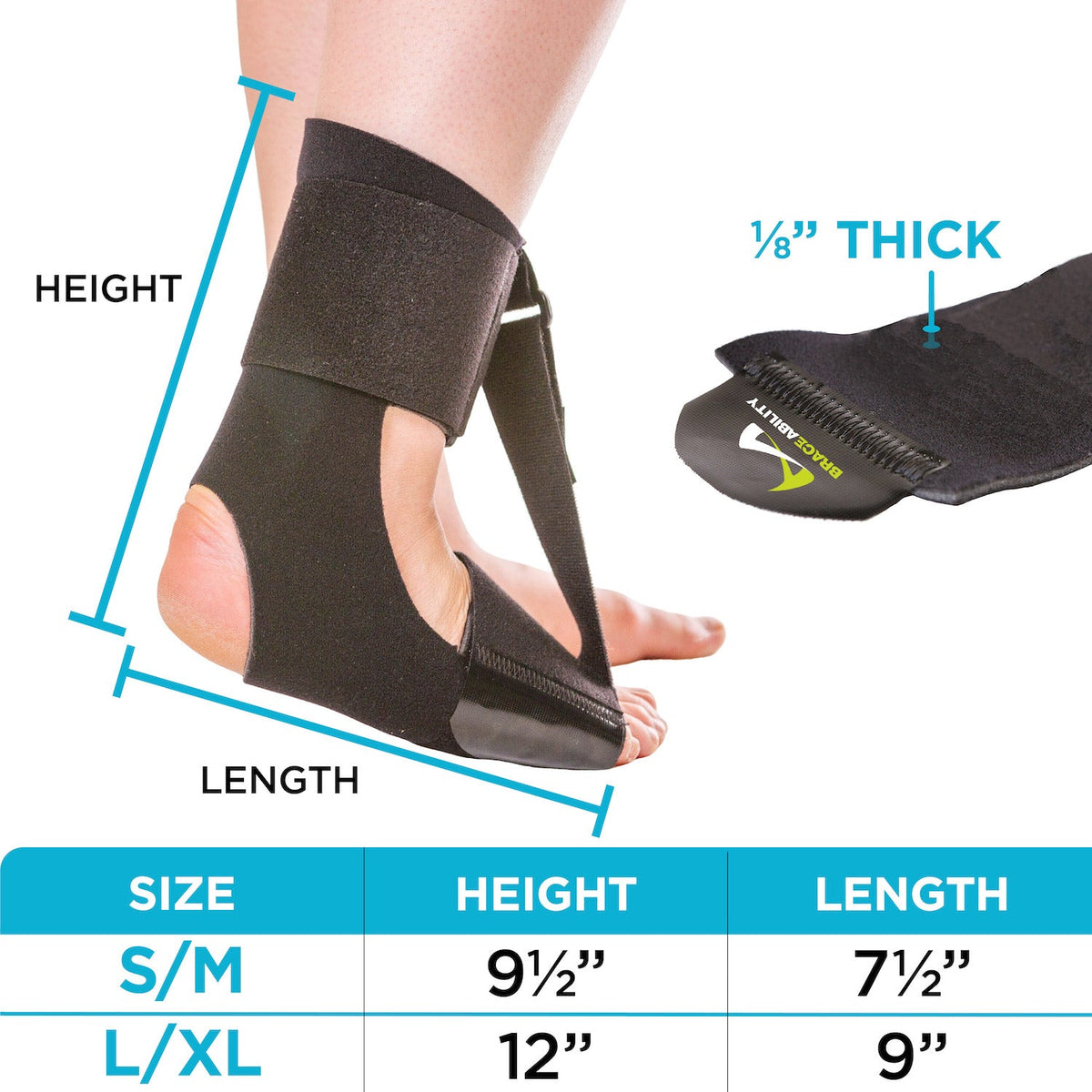 Drop Foot Brace for Sleeping | Adult's and Big Kid's Barefoot AFO Sock for Toe Walking or Neuropathy - FINAL SALE