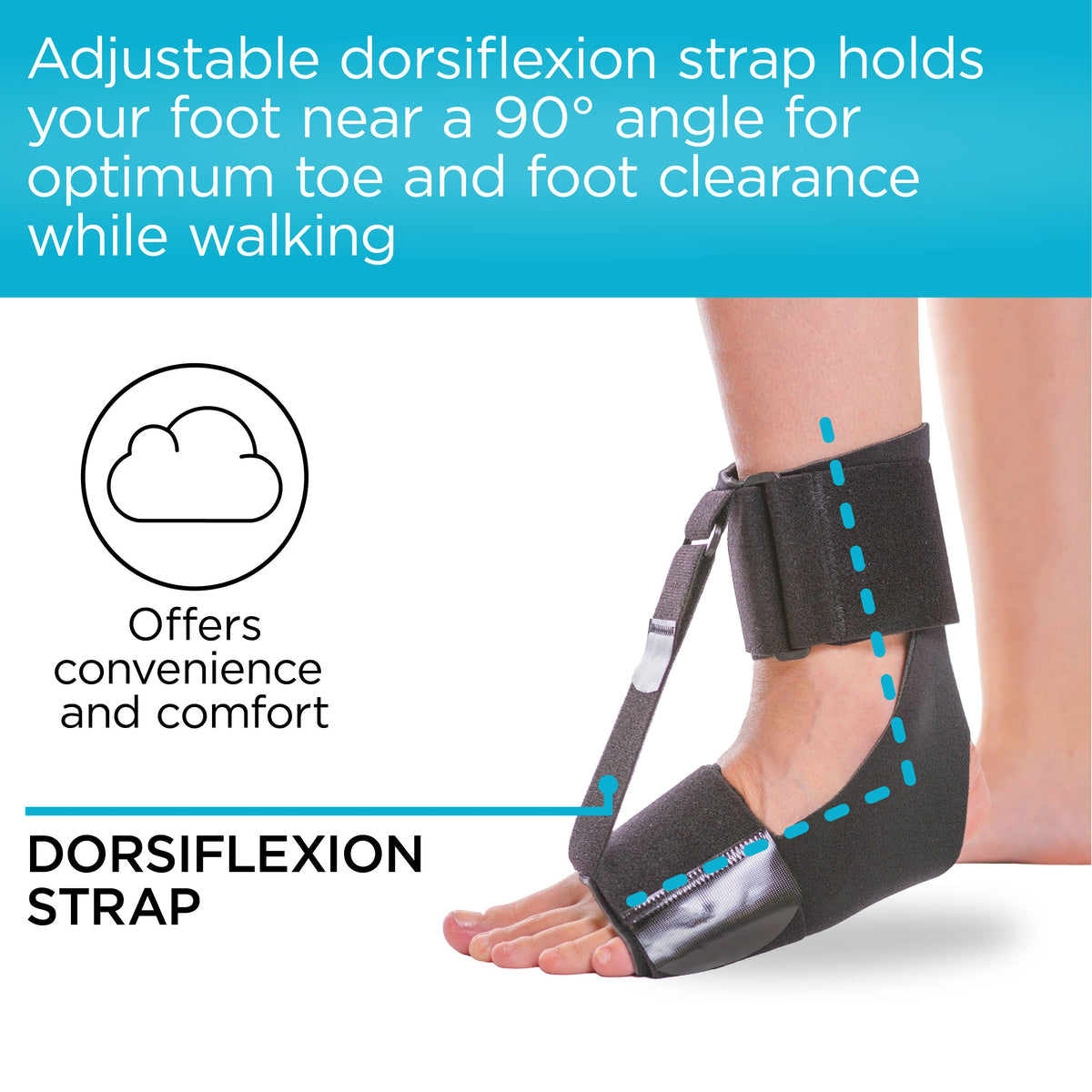 Drop Foot Brace for Sleeping | Adult's and Big Kid's Barefoot AFO Sock for Toe Walking or Neuropathy - FINAL SALE