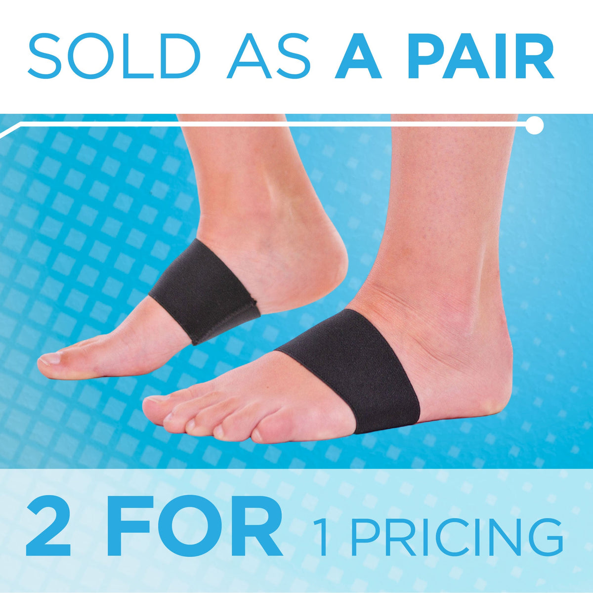 Plantar Fasciitis Arch Support Band (Pair) | High Arches Foot Brace, Flat Feet Sleeve & Heel Pain Orthotic