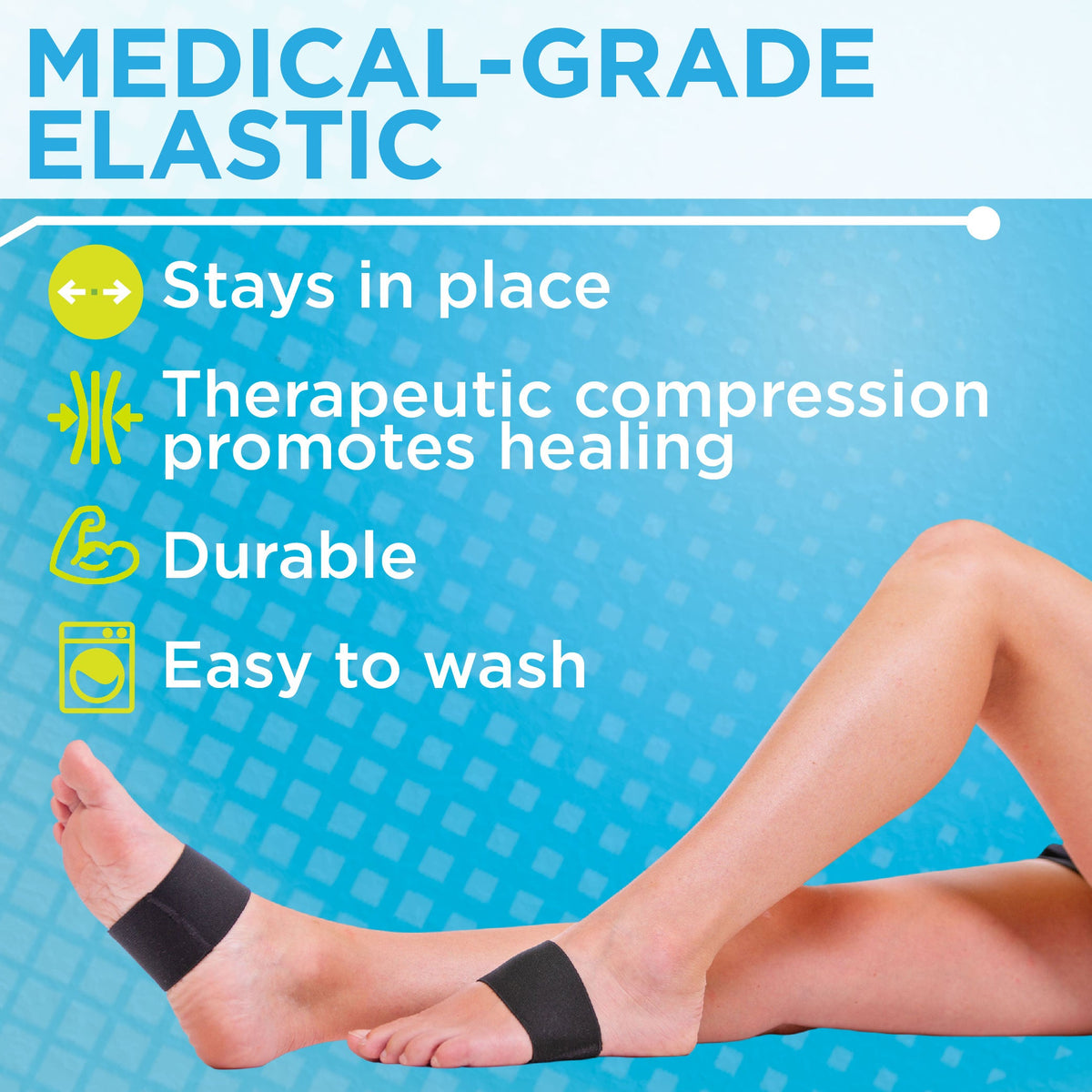 Plantar Fasciitis Arch Support Band (Pair) | High Arches Foot Brace, Flat Feet Sleeve & Heel Pain Orthotic