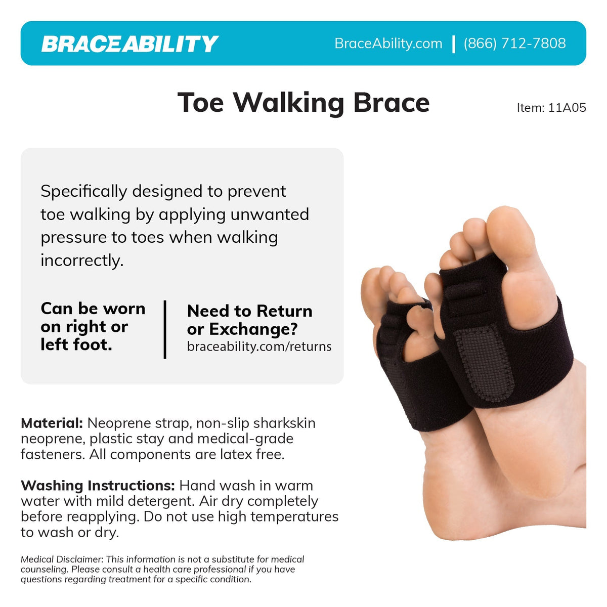 Toe Walking Brace | Pediatric Tip-Toe Correction Splint - FINAL SALE