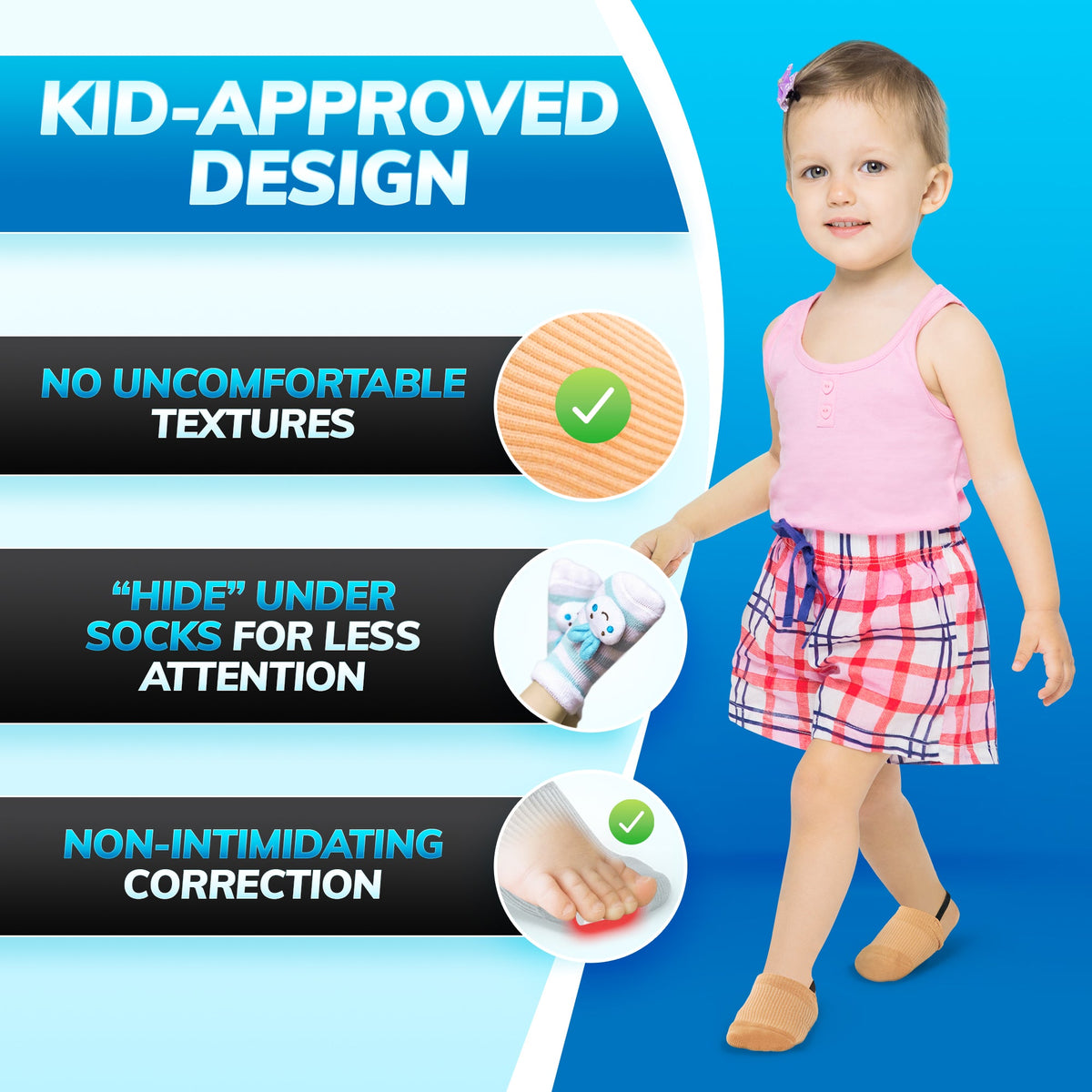 Toe Walking Socks | Pediatric Kids Foot Brace for Comfortable Tip Toe Walking Prevention and Correction for Children and Toddlers (FINAL SALE)