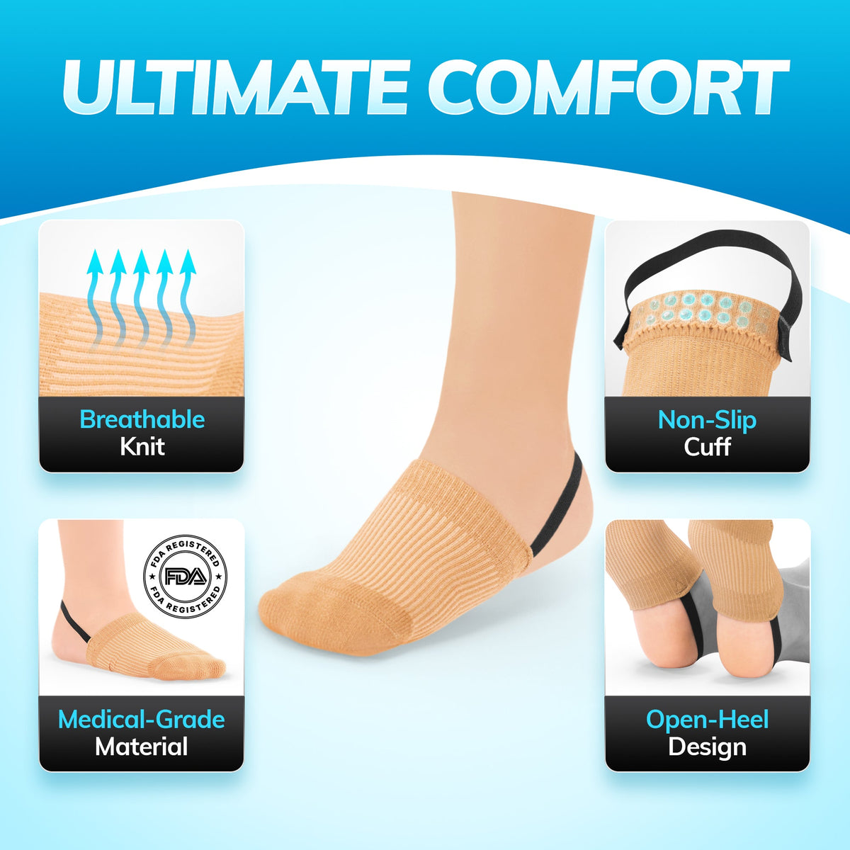 Toe Walking Socks | Pediatric Kids Foot Brace for Comfortable Tip Toe Walking Prevention and Correction for Children and Toddlers (FINAL SALE)