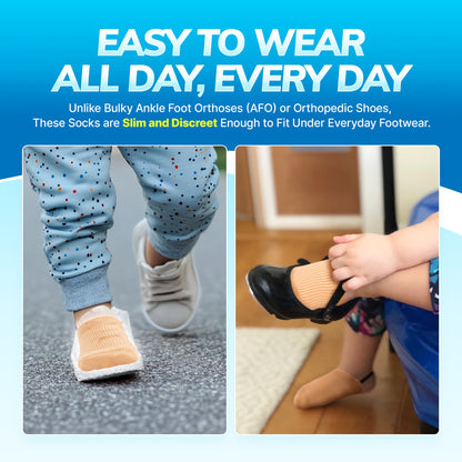 Toe Walking Socks | Pediatric Kids Foot Brace for Comfortable Tip Toe Walking Prevention and Correction for Children and Toddlers (FINAL SALE)