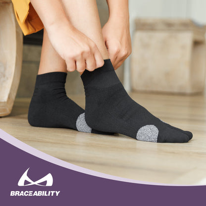Bunion Relief Socks (1 Pair) - Split-Toe Compression Socks for Cushioned Bunion Support and Hallux Valgus Pain Relief