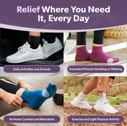 Bunion Relief Socks (1 Pair) - Split-Toe Compression Socks for Cushioned Bunion Support and Hallux Valgus Pain Relief