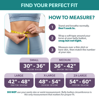 Comfort Fit Lumbar Brace for Men and Women - Lower Back Support Belt for Lifting, Work, Standing All Day, Everyday Wear