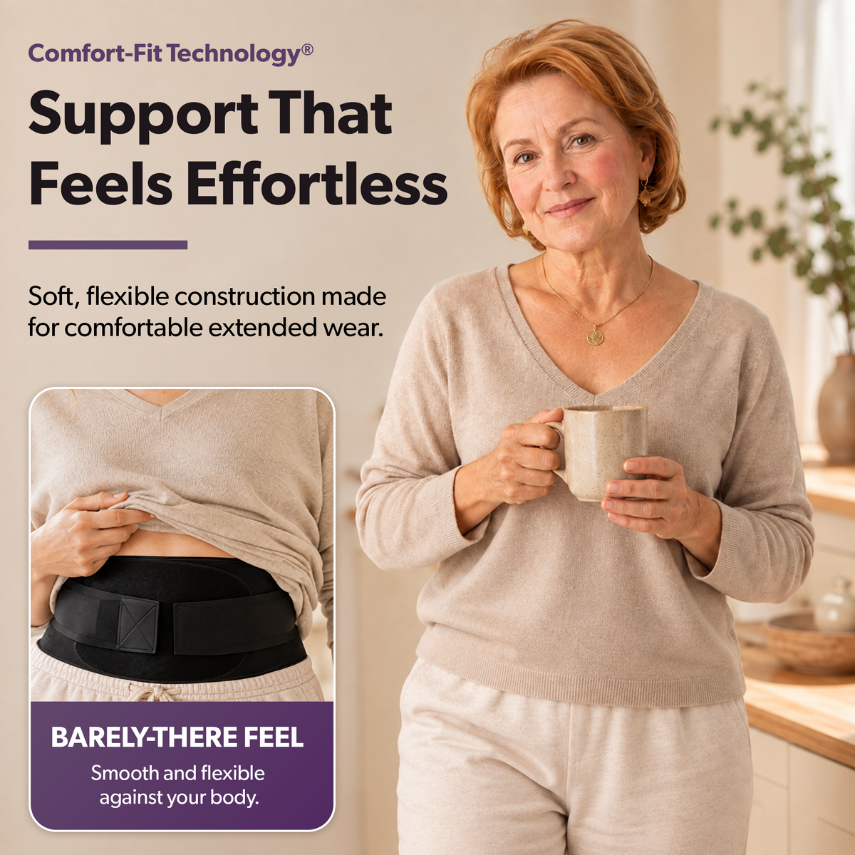 Women's Premium Lumbar Back Brace for Lower Back Pain and Posture Support